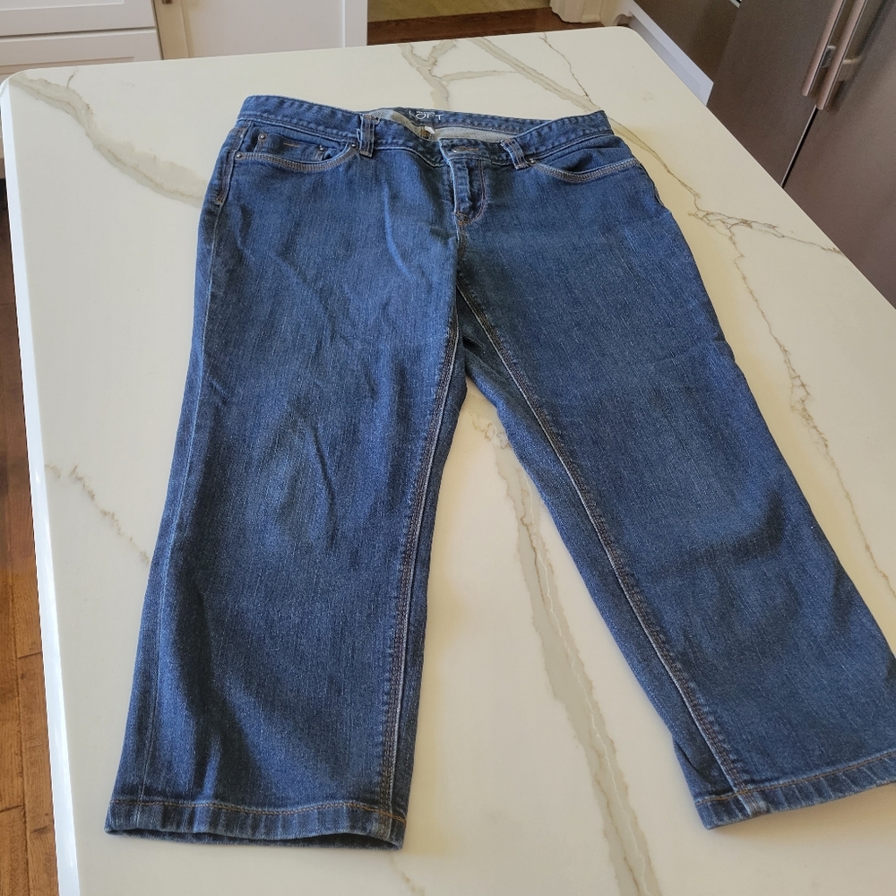 Loft Curvy Cropped Jeans - Picture 2 of 4